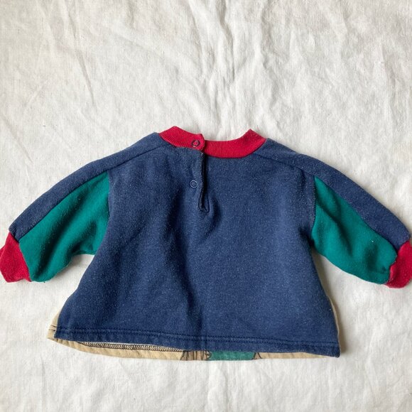 💙2/$25 Vintage Disney Pooh Bear 3-6 Months Baby Green Crewneck Sweatshirt - Picture 3 of 5
